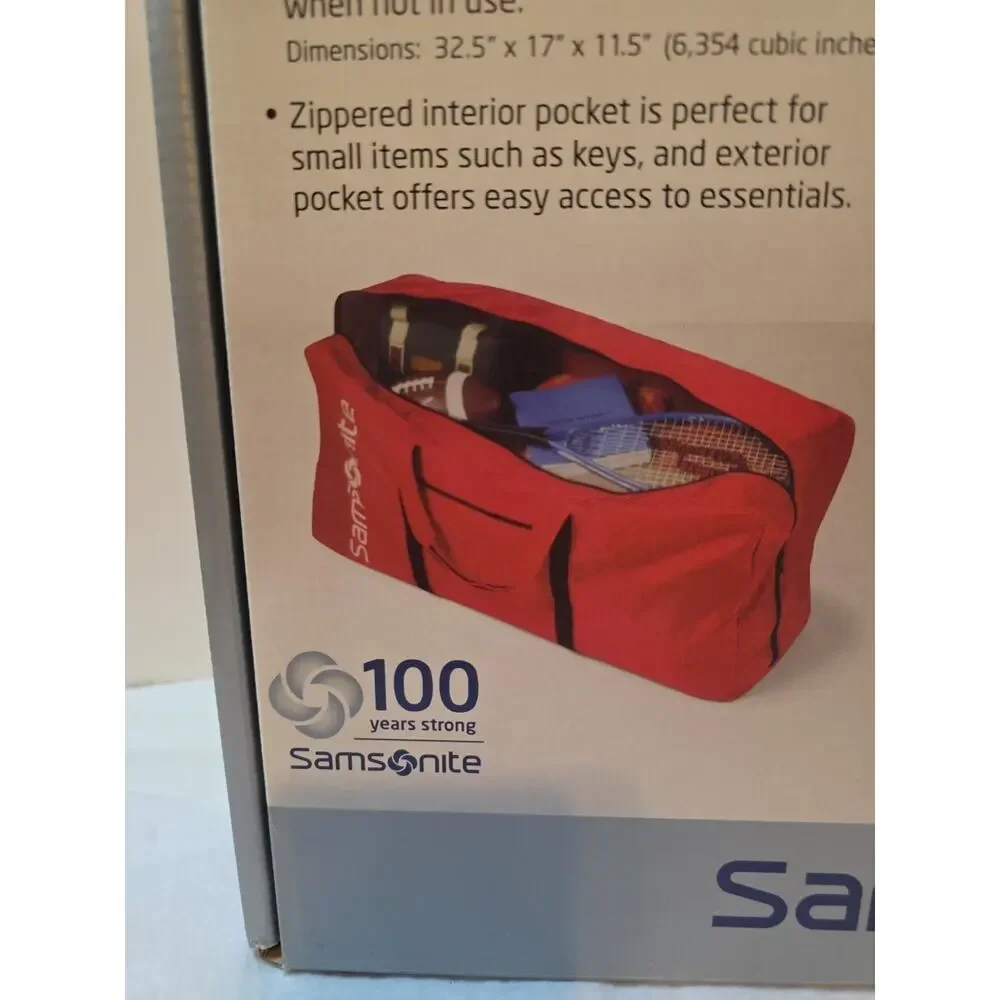 Samsonite Tote-a-ton 32.5 Inch Duffle Luggage - Black with Red